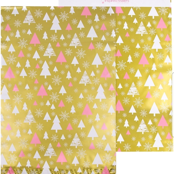 25 14.5x19" XL INSPIRED thick POLY MAILERS Pink Winter… - Picture 4 of 9